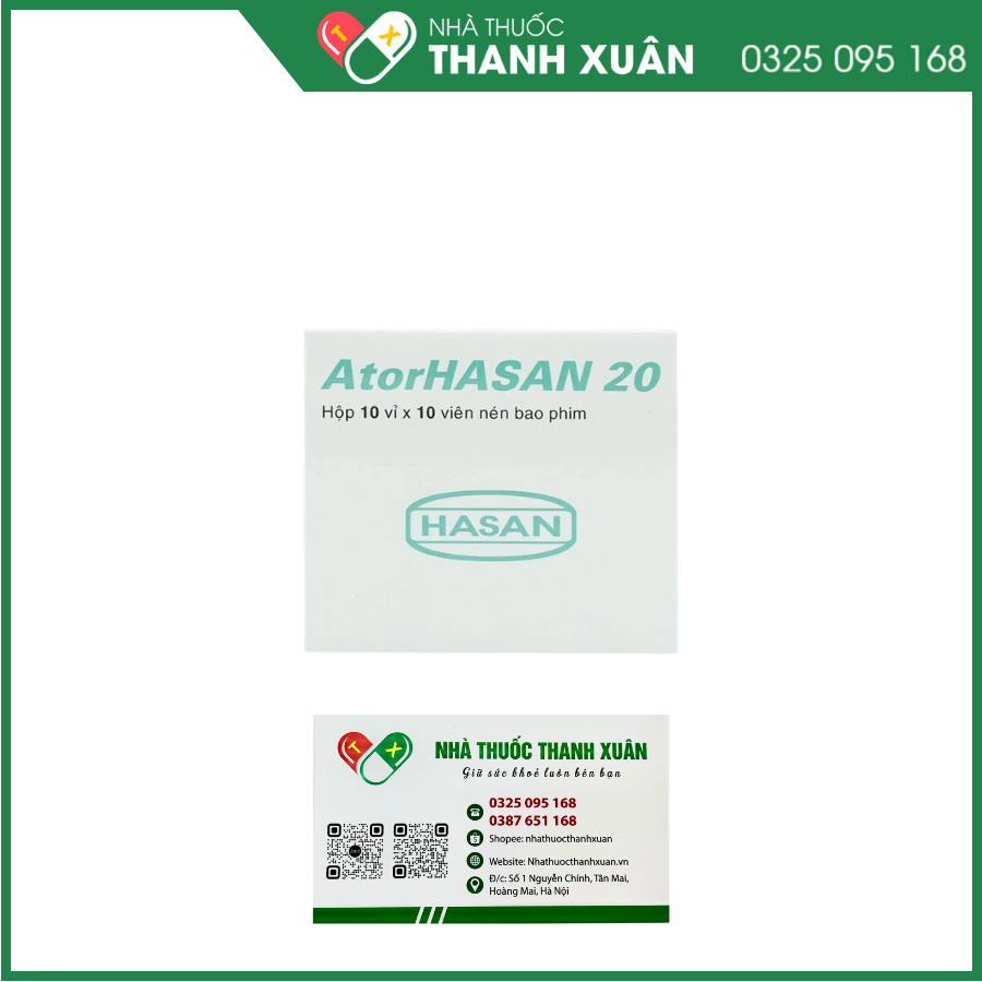 Atorhasan 20mg điều trị tăng lipid huyết